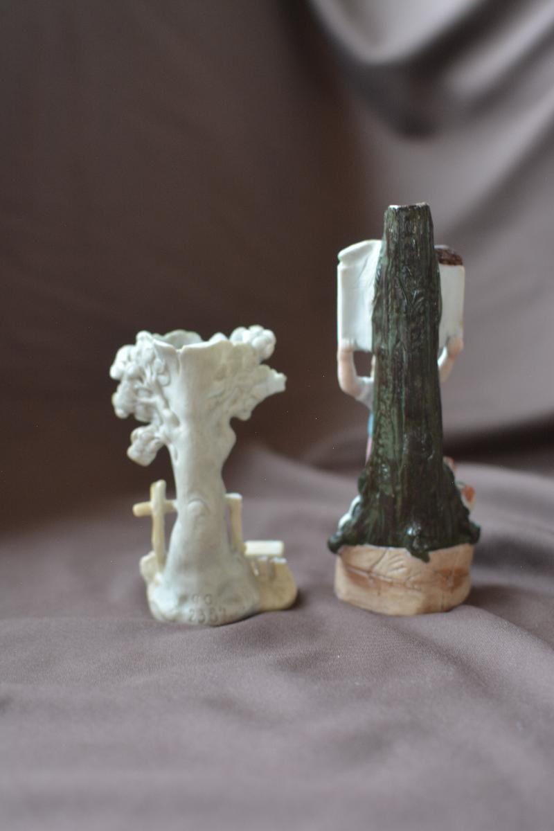 Pair of Porcelain Dedication Frames, Boy and Bocage photo 7