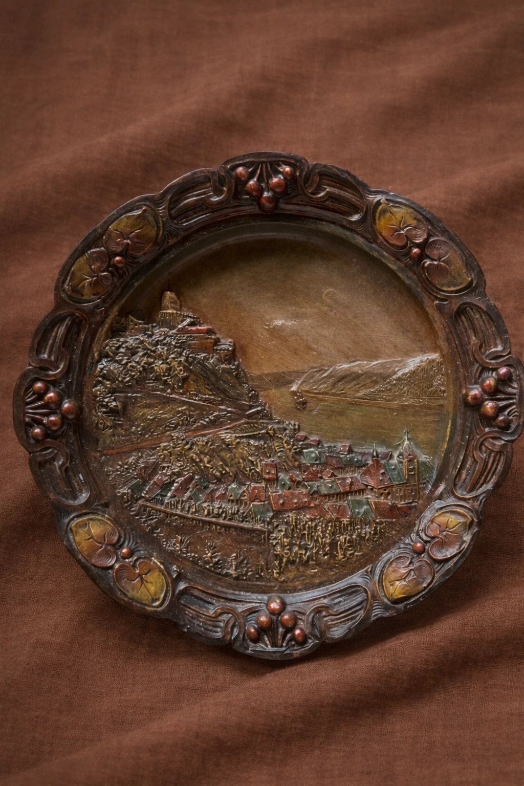 Josef Strnact Wall Plate, Rhine Valley Castle