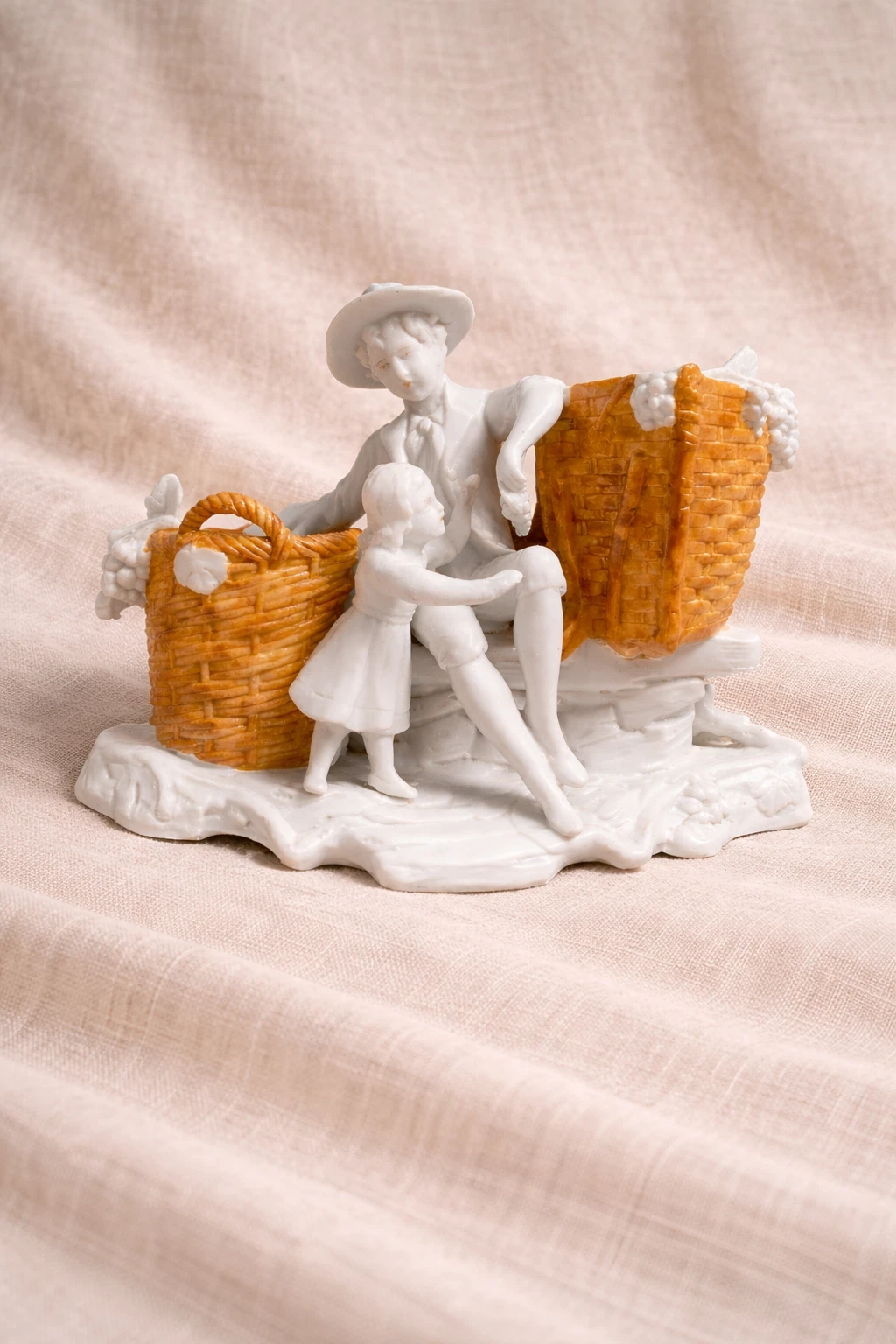 Man and Girl with Wicker Baskets