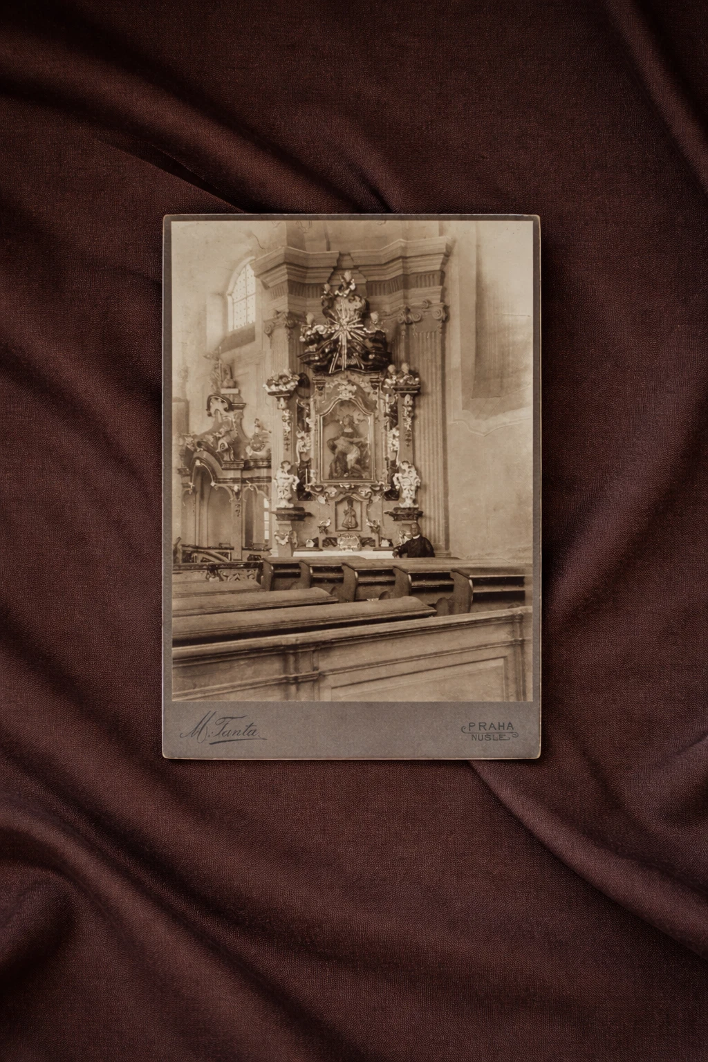M. Fanta - Church Interior with Priest