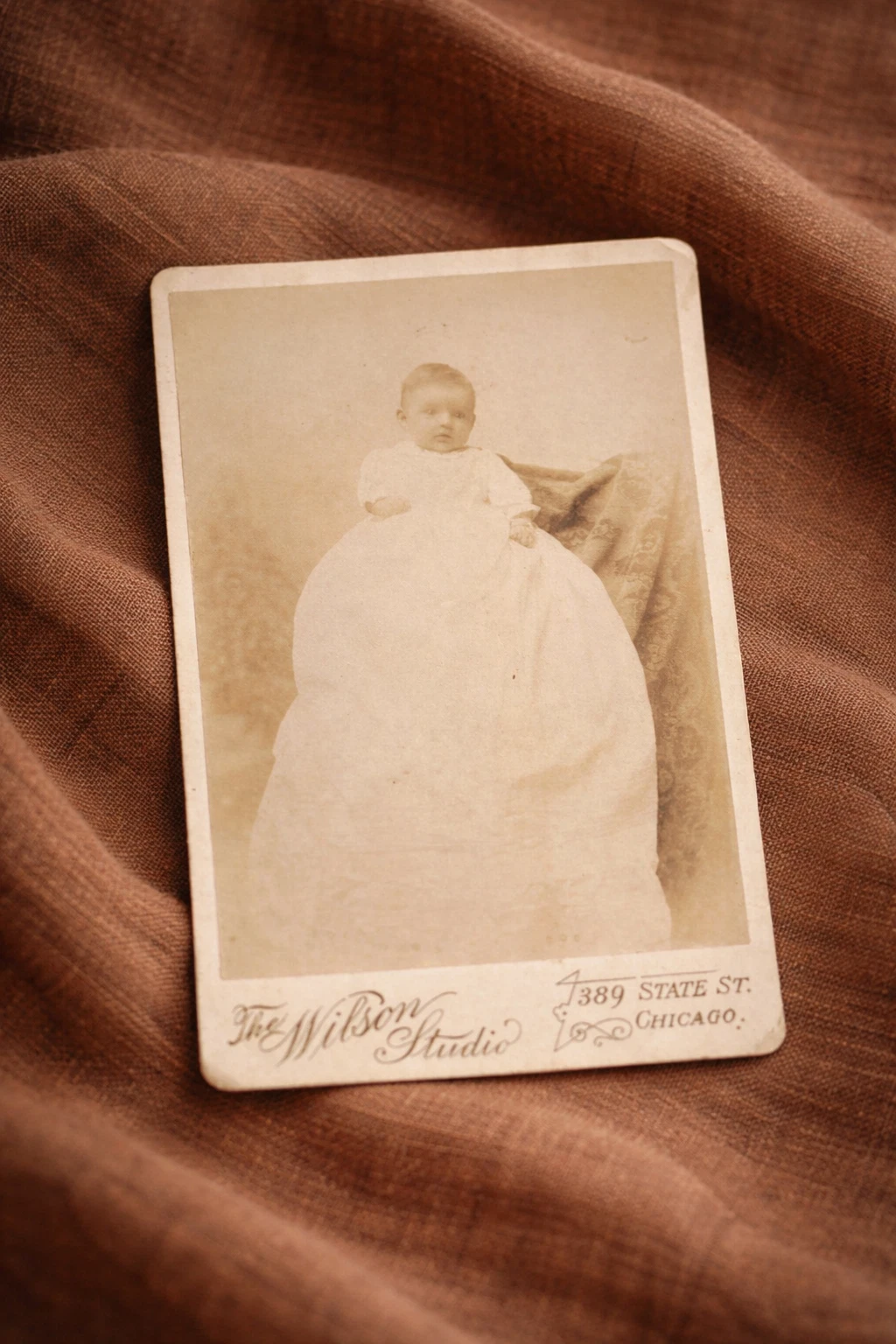Cabinet Card, Infant in Christening Gown