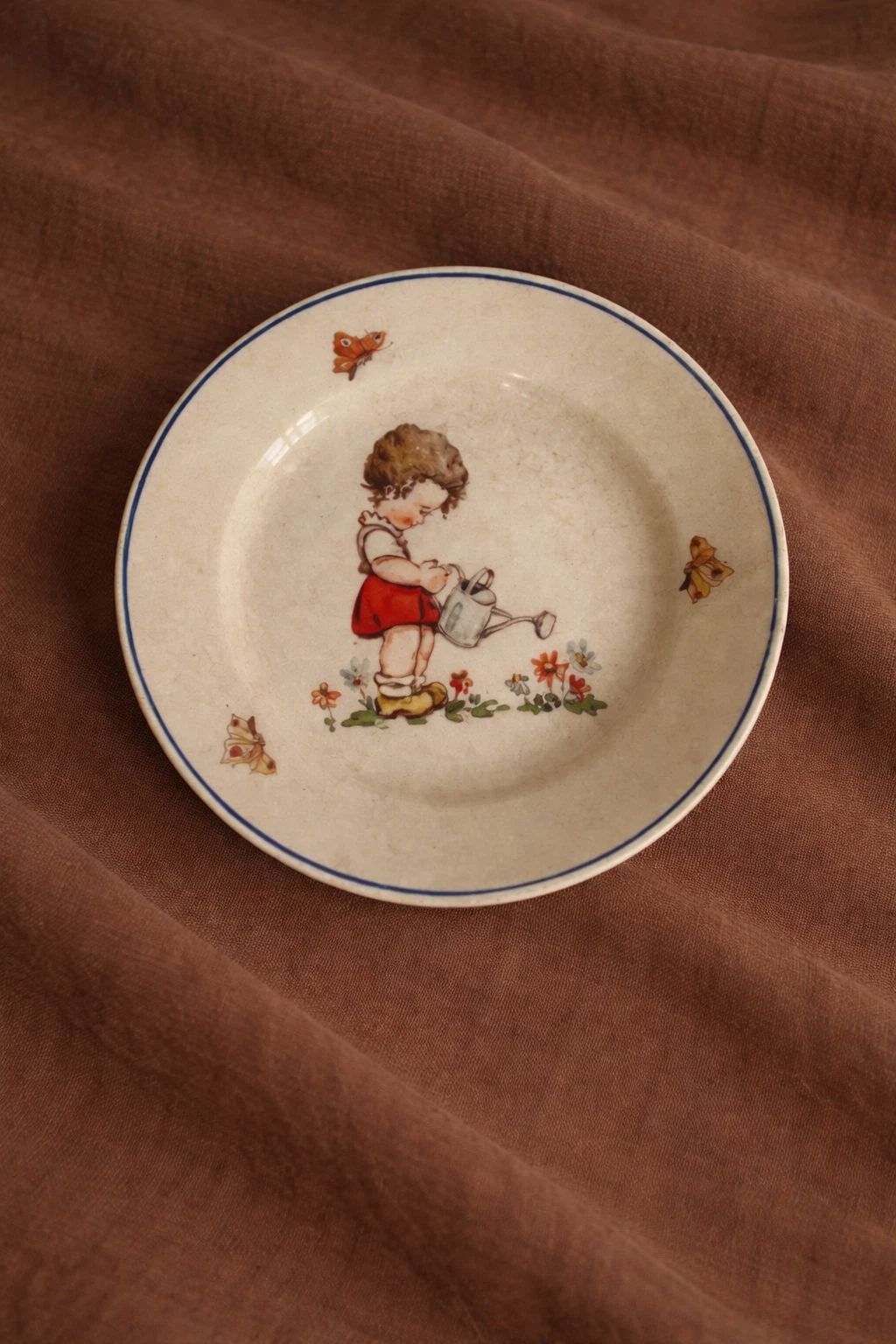 Ditmar Urbach Plate, Girl with Watering Can