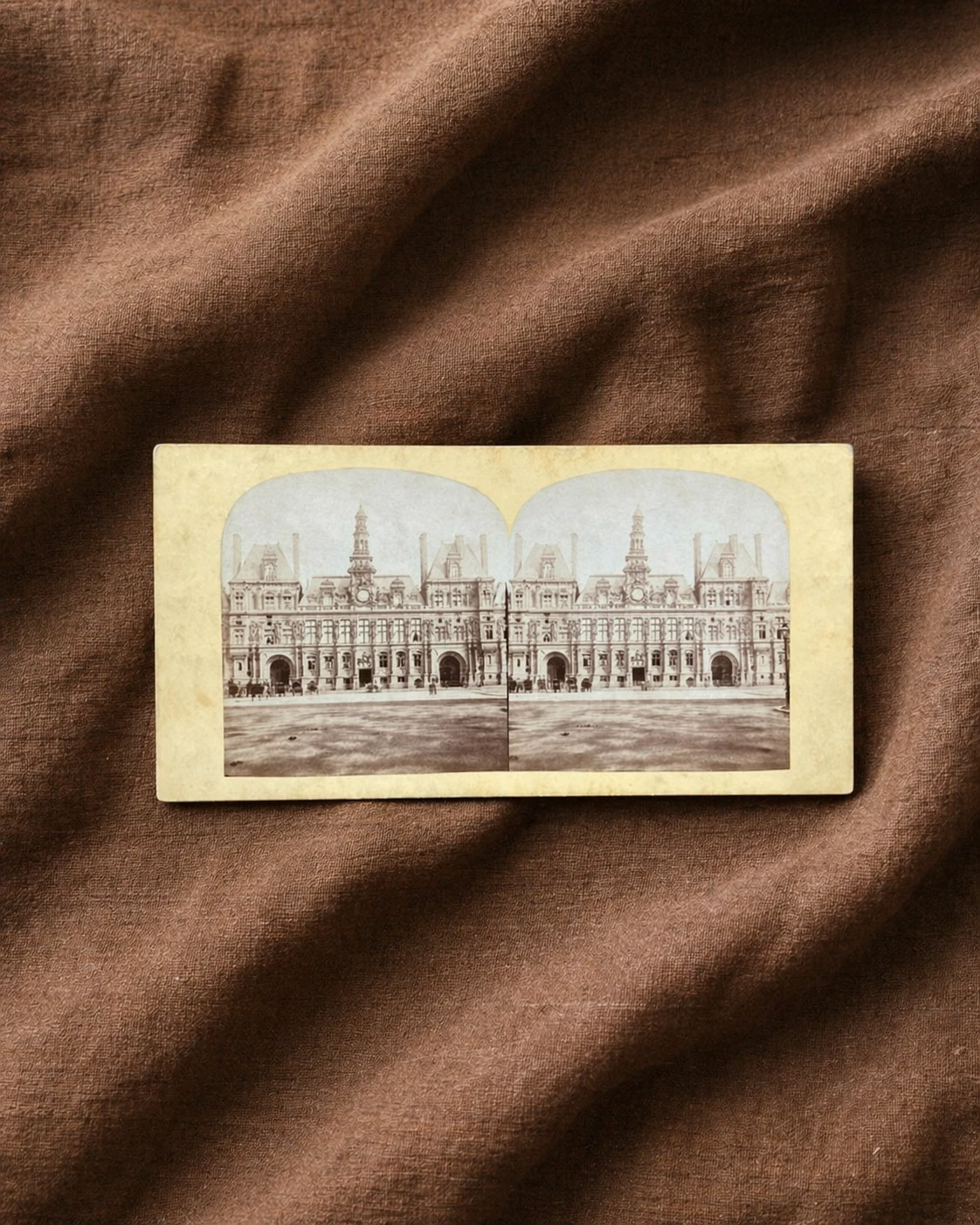 Antique Stereoview, Hotel de Ville Paris