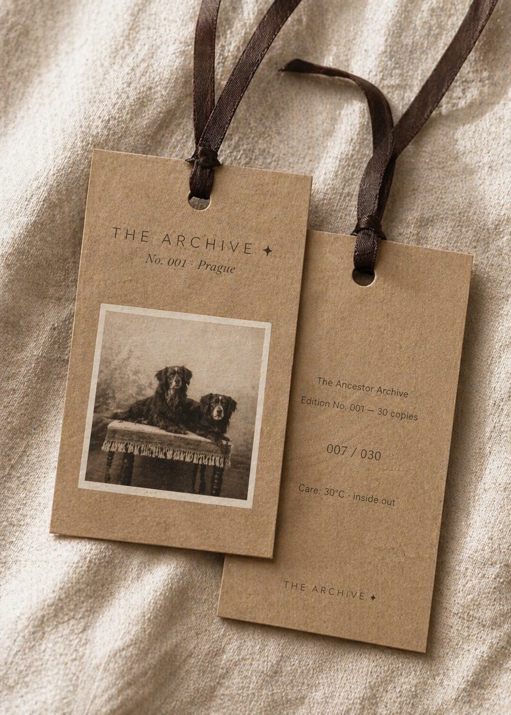 Edition No. 001, hangtag, numbered 007 of 30