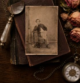 Unidentified young man, cabinet card portrait