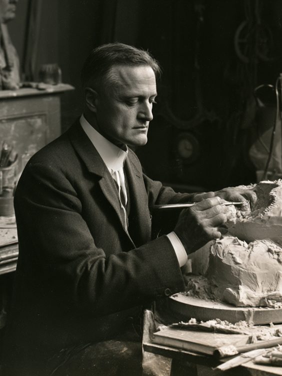 Alois Langenberger at work in his studio