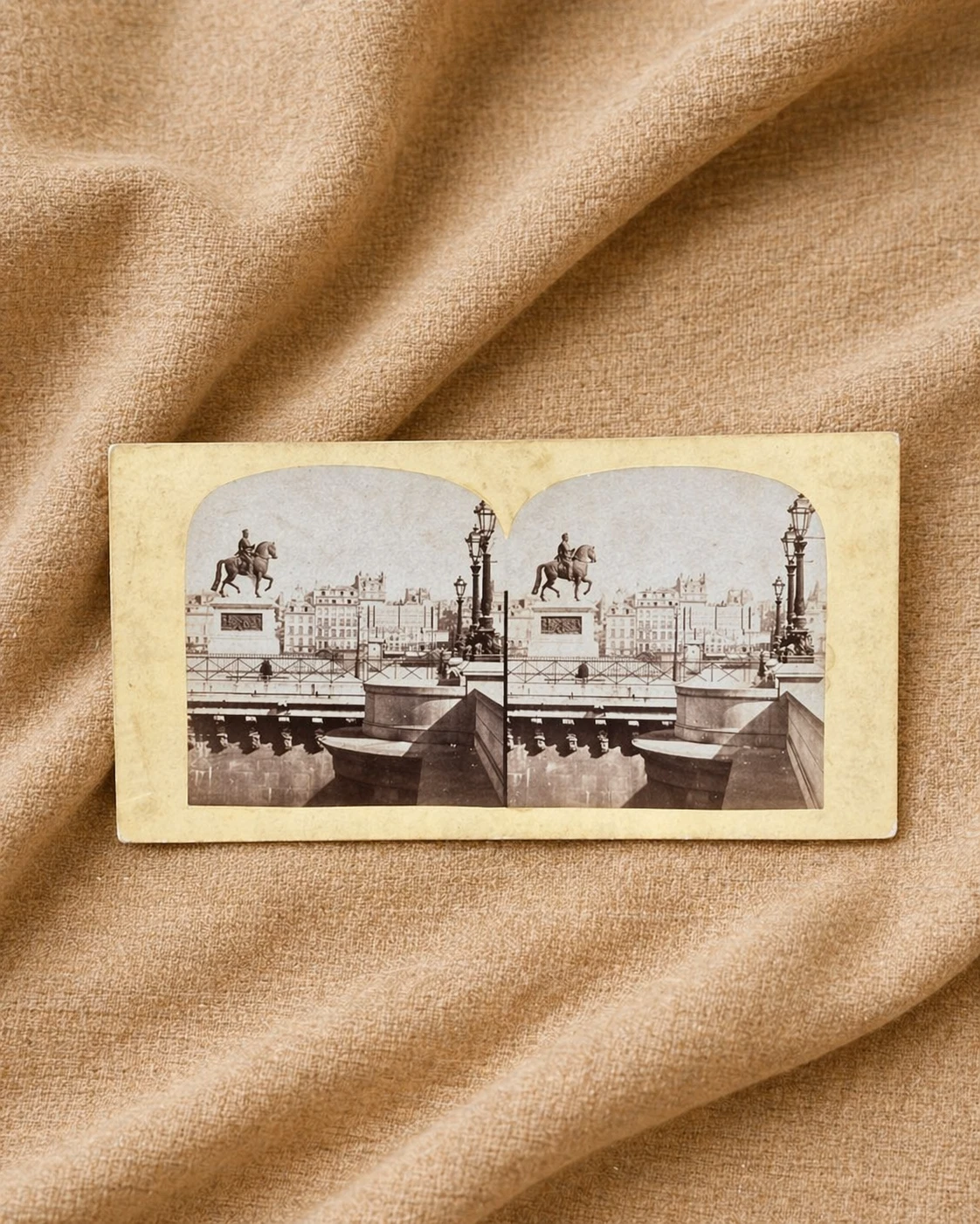 Antique Stereoview, Pont Neuf Paris