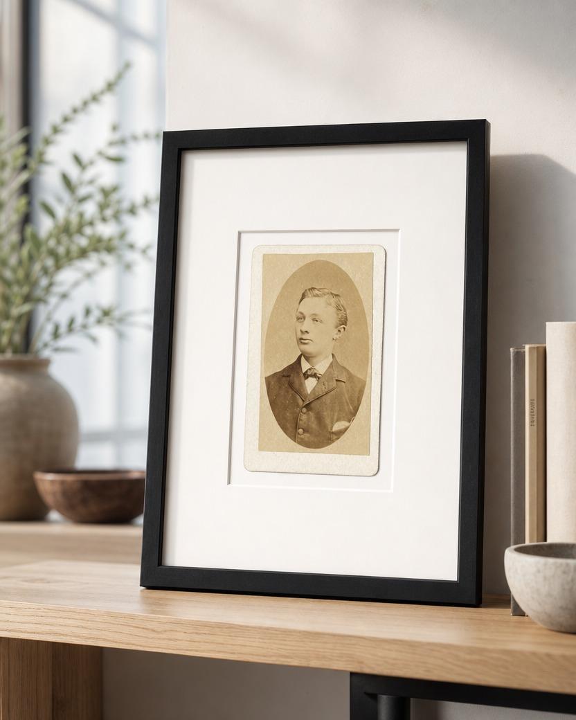Young Man, Oval Vignette, Unmarked Studio photo 2