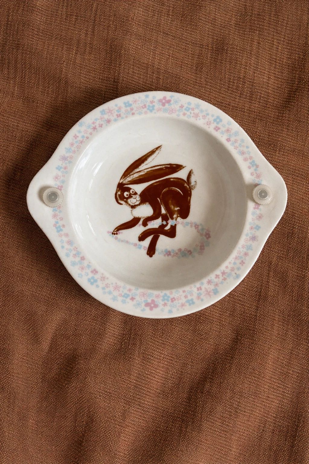 Children's Warming Plate, Rabbit Motif