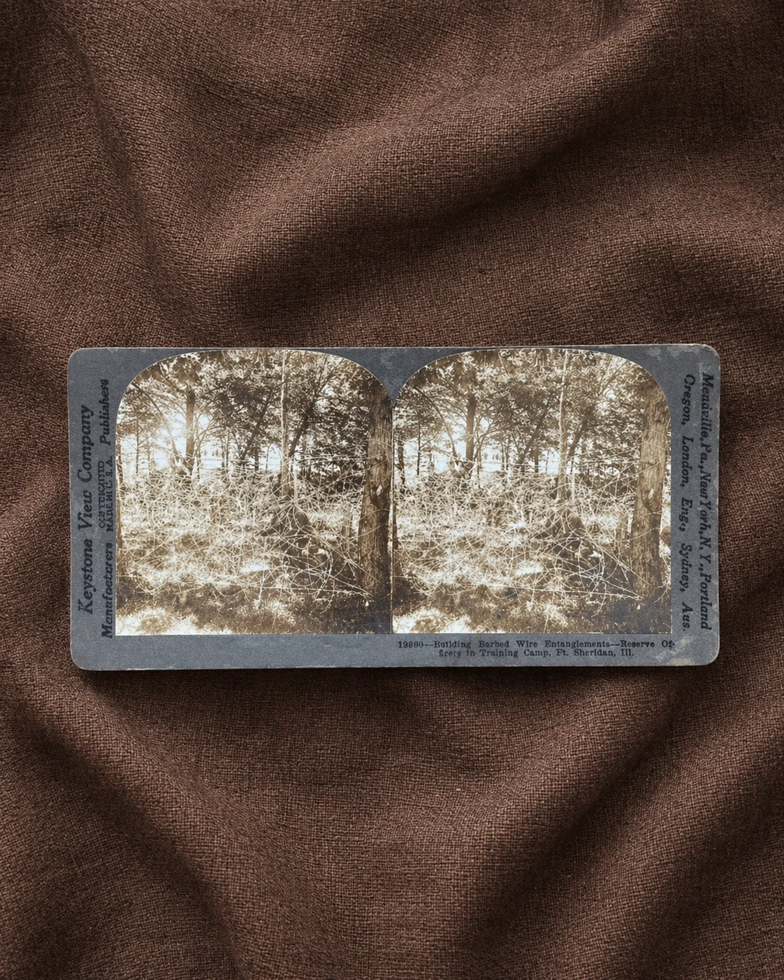 Keystone View Co. Stereoview, Barbed Wire